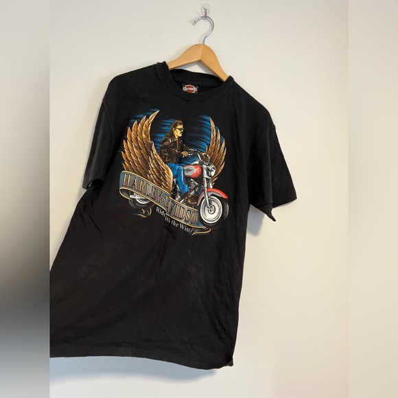 1994 vintage Harley Davidson ride with the wind T-shirt ๐ค temporarily N/A - Picture 6 of 7